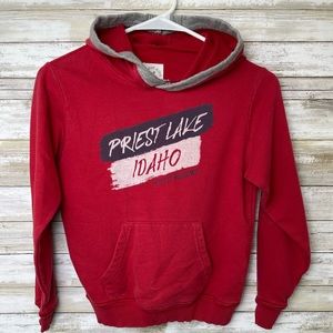 3 for $10! Child’s red priest lake Idaho hills resort hoodie size 6/7